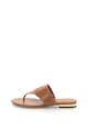 Lauren Ralph Lauren Papuci flip-flop de piele cu logo in relief Deandra Femei