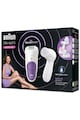 Braun Epilator  SensoSmart SE5870, 28 pensete, 2 viteze, Umed/Uscat, Alb/Mov Femei