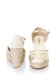 Oakoui Sandale wedge tip espadrile cu perforatii Britta Femei