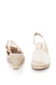 Oakoui Sandale wedge tip espadrile cu aspect de satin Glossy Femei