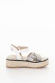 Lumberjack Sandale slingback de piele cu talpa wedge Anita Femei