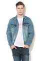 Cheap Monday Jacheta din denim si bumbac organic, cu buzunare pe piept Legit, Unisex Femei