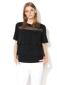 Sportmax Code Tricou cu pliuri suprapuse, de plasa Veliero Femei