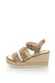 U.S. Polo Assn. U.S. Polo Assn, Sandale wedge tip espadrile cu barete stralucitoare Terni Femei