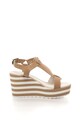 U.S. Polo Assn. Sandale wedge, cu bareta in forma de T Theodora Femei