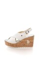 U.S. Polo Assn. Sandale wedge de panza cu insertii de pluta Theba Femei