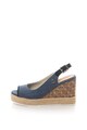 U.S. Polo Assn. Sandale wedge tip espadrile cu aspect de denim Topazia Femei