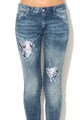 JUST CAVALLI Skinny fit farmernadrág dekoratív foltrátétekkel női