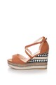 Francesco Milano Sandale wedge tip espadrile din piele sintetica Femei