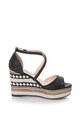 Francesco Milano Sandale wedge tip espadrile din piele sintetica Femei