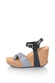 Zee Lane Sandale wedge, de piele, cu insertii stralucitoare Femei