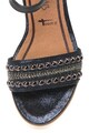 Tamaris Sandale wedge de piele si material textil Femei