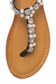 Oakoui Sandale cu bareta separatoare decorate cu perle sintetice Bonny Femei