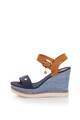 Enrico Coveri Sandale wedge din denim si piele sintetica Femei