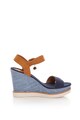 Enrico Coveri Sandale wedge din denim si piele sintetica Femei