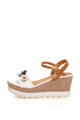 Enrico Coveri Sandale wedge tip espadrile, cu margele Femei