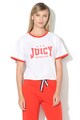 Juicy Couture Tricou crop cu imprimeu logo Femei
