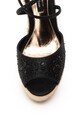 Gian Marco Venturi Sandale wedge, tip espadrile, decorate cu strasuri Femei