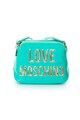 Love Moschino Geanta crossbody cu aspect lacuit si logo Femei