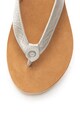 UGG Papuci flip-flop de piele, cu aspect metalizat Tawney Femei