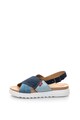 Levi's Sandale slingback din piele si material textil cu talpa wedge Femei