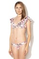 Funky Buddha Sutien de baie cu model floral si garnituri de volane Femei