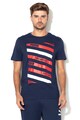 Puma Раирана тениска с лого, Тъмносин / Червен / Бял, L Мъже