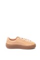 Puma Pantofi sport flatform de piele intoarsa, cu garnitura cu aspect piele de sarpe Femei