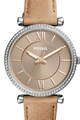 Fossil Carlie bőrszíjas karóra női