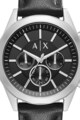 ARMANI EXCHANGE Armani, Drexler chrono karóra bőrszíjjal férfi