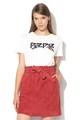 Pepe Jeans London Tricou cu text si broderii Diana Femei