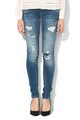 Pepe Jeans London Blugi skinny cu aspect decolorat si rupturi decorative Pixie Femei