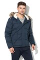 Pepe Jeans London Geaca cu gluga cu captuseala de blana shearling sintetica Drury Barbati