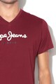 Pepe Jeans London Eggo V-nyakú regular fit logómintás póló férfi