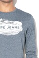 Pepe Jeans London Bram logómintás slim pulóver férfi