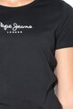 Pepe Jeans London Tricou slim fit cu imprimeu logo Virginia Femei