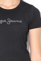 Pepe Jeans London Tricou cu imprimeu logo stralucitor Juana Femei