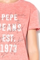 Pepe Jeans London Tricou cu imprimeu logo Flavia Femei