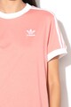 adidas Originals Тениска с бродирано лого и ивици Жени