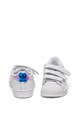 adidas Originals Pantofi sport cu insertii de piele si dungi emblematice Superstar Fete