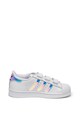 adidas Originals Pantofi sport cu insertii de piele si dungi emblematice Superstar Fete