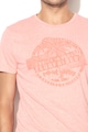BLEND Вталена тениска с текстова щампа Мъже
