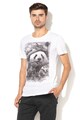 BLEND Tricou slim fit cu imprimeu foto Barbati