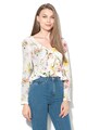 Tally Weijl Bluza crop cu model floral cu model petrecut pe partea din fata Femei