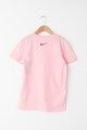 Nike Tricou cu terminatie asimetrica si imprimeu logo Fete