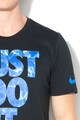 Nike Tricou cu model text, pentru baschet Dri Fit Barbati