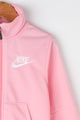 Nike Спортен екип с рипсени маншети, Пастелнорозов / Бял, L Момчета