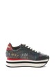 DESIGUAL Pantofi sport flatform cu imprimeu text Bolimania Femei