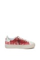 DESIGUAL Pantofi sport flatform de piele ecologica cu imprimeu text Star Coca Cola Femei