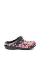 Crocs Papuci Crocs cu captuseala din material teddy si model floral Classic Femei